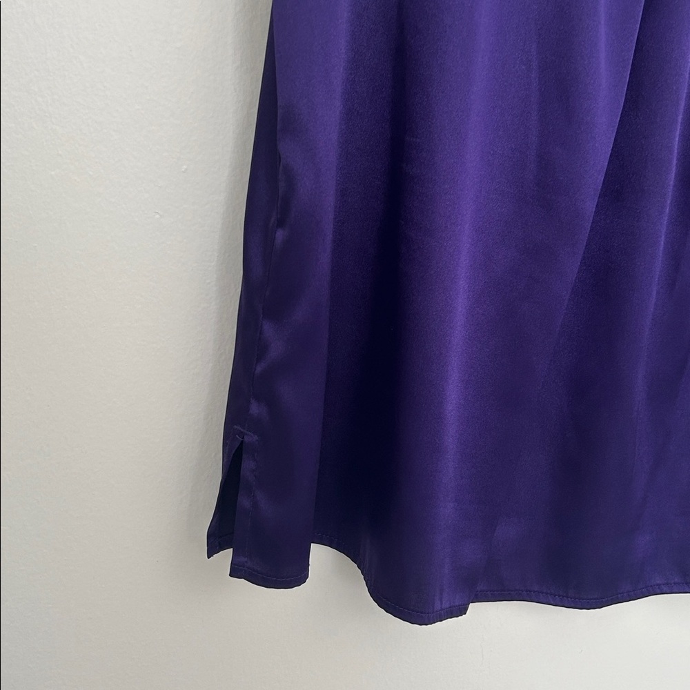 Chicos Shirt Womens Purple Sleeveless Scoop Neck Tank Top Pleated Casual Size 3 - Picture 4 of 9